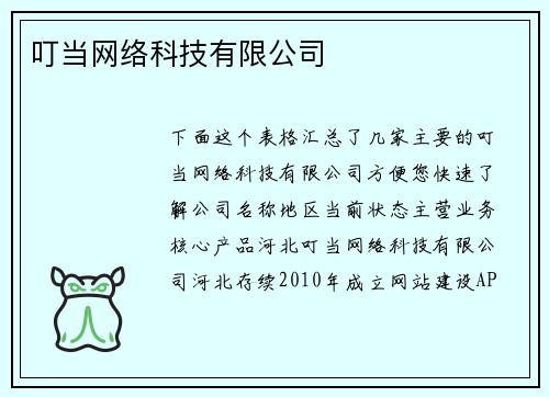 叮当网络科技有限公司